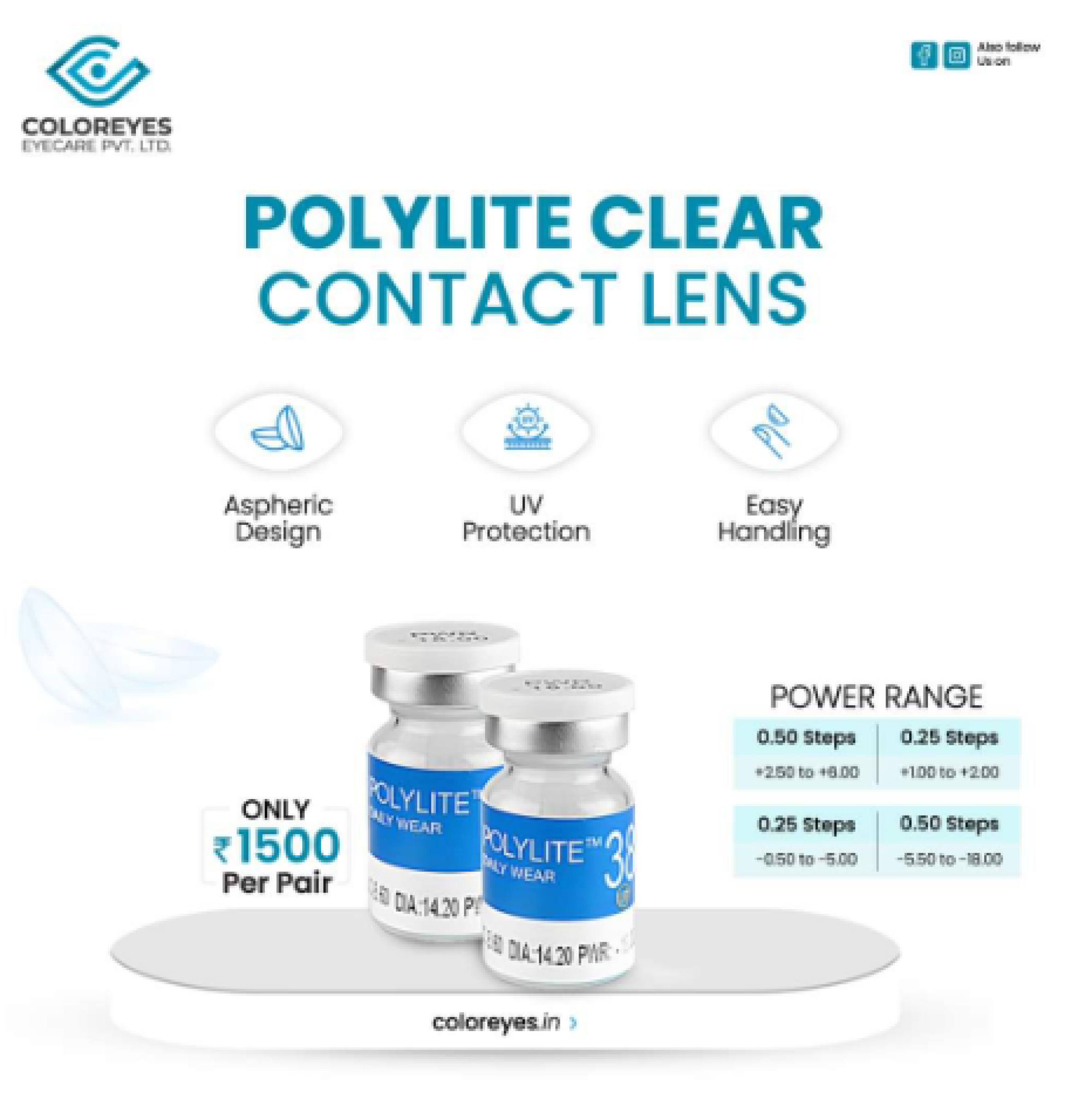 Polylite Clear Contact Lens