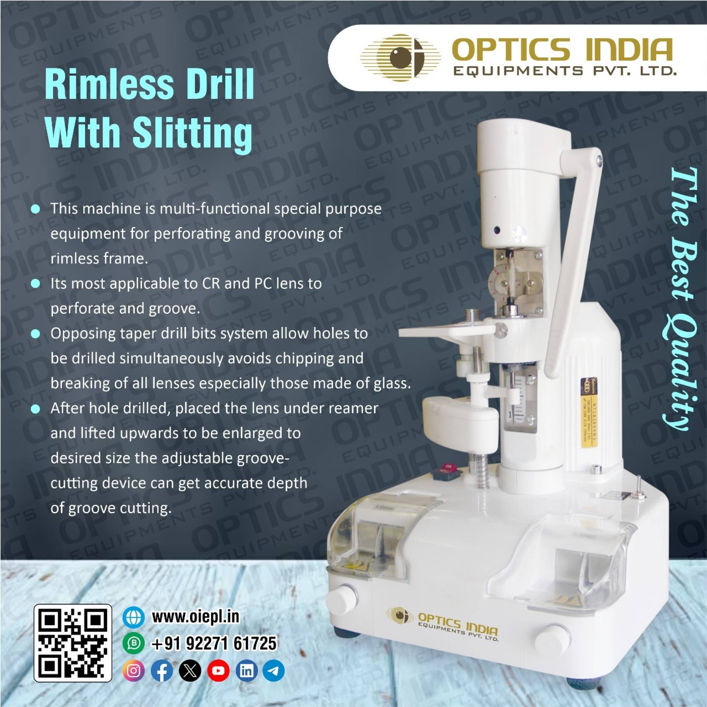 Rimless Drill with Slitting