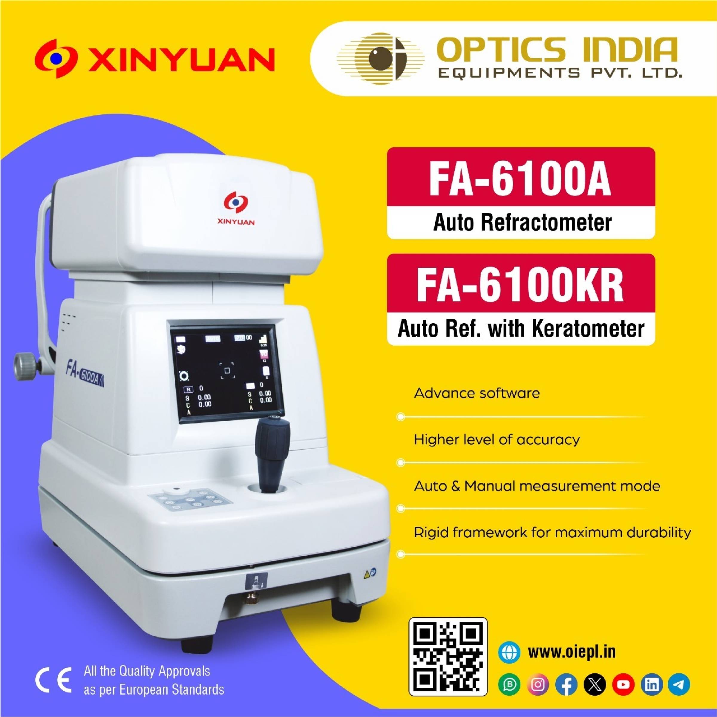 FA-6100A Auto Refractomter with Keratometer